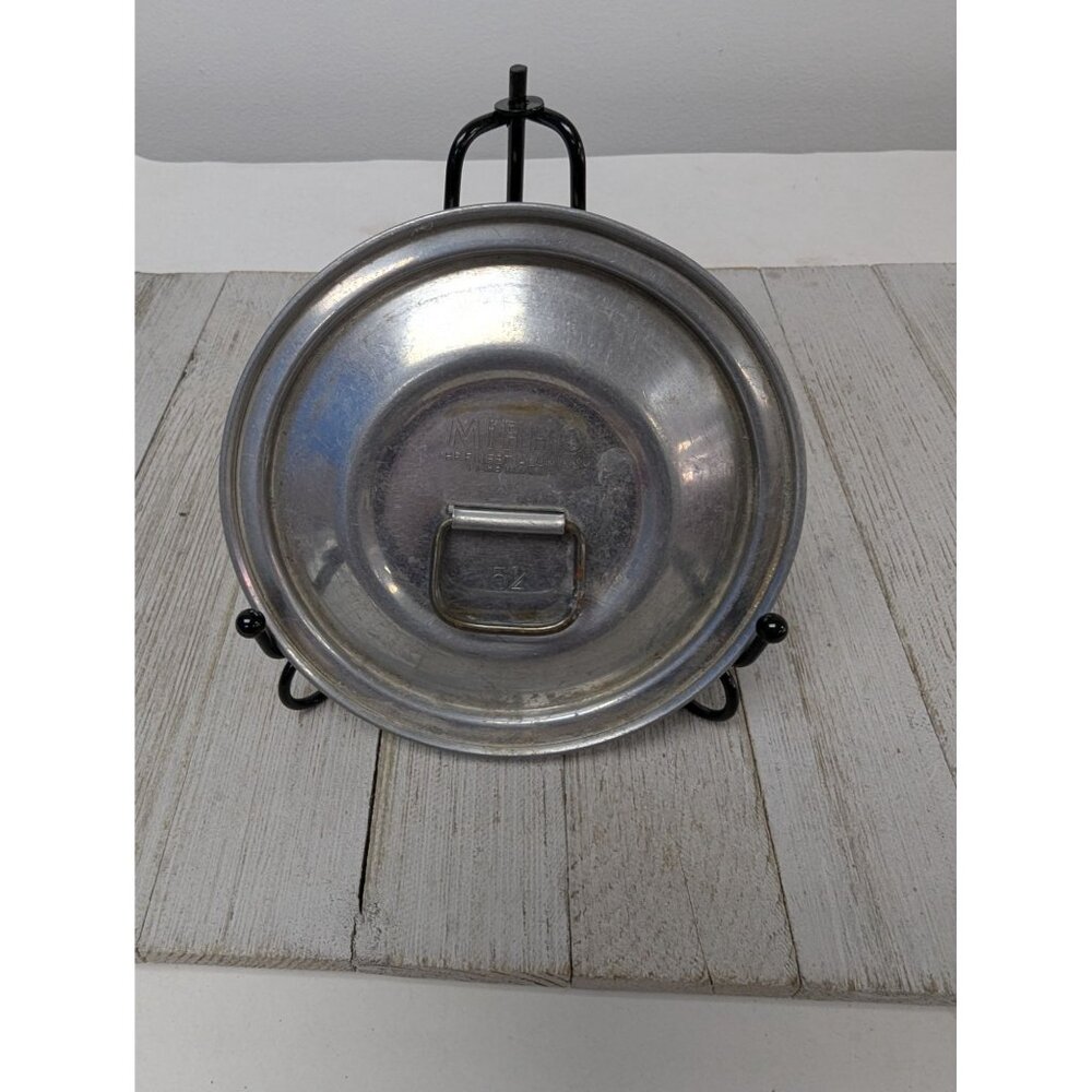 Vintage Aluminum Mirro #2 Safety Ring Pot Cover Round Metal Lid 5 1/4"